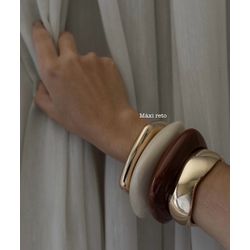 Bracelete Máxi Reto - 8743973 - ISABELA MATTOS ACESSÓRIOS