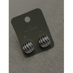 Brinco Argola Stripe Ródio - 98273927397 - ISABELA MATTOS ACESSÓRIOS