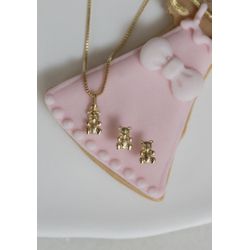 Conjunto Infantil Teddy Ouro - 427473 - ISABELA MATTOS ACESSÓRIOS