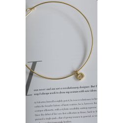 Choker Aro Rígido Pingente Ouro - 403483402 - ISABELA MATTOS ACESSÓRIOS