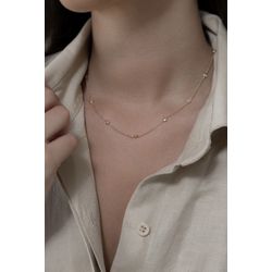 Colar Pedras Zircônia Ouro - 7594357 - ISABELA MATTOS ACESSÓRIOS