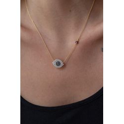 Colar Olho Grego Cravejado - 7373884 - ISABELA MATTOS ACESSÓRIOS