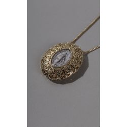 Colar Medalha Milagrosa Prata 925 Ouro - 579347593 - ISABELA MATTOS ACESSÓRIOS