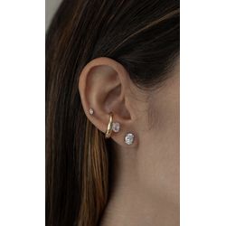 Brinco Oval Moissanite M - 473472 - ISABELA MATTOS ACESSÓRIOS
