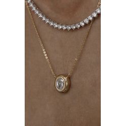 Colar Oval Prata 925 Ouro - 759435793753 - ISABELA MATTOS ACESSÓRIOS