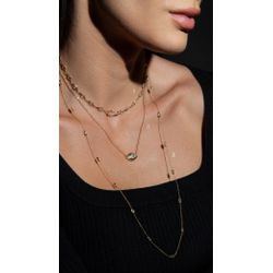 Colar Zircônias Alongadas Ouro - 974957937593 - ISABELA MATTOS ACESSÓRIOS