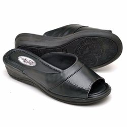 Tamanco Couro Senhora Chinelo Calçado Feminino Ana... - BELARAFA