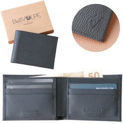 Carteira Masculina Horizontal Couro Legítimo Cor P... - BELLVOLPE