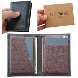 Carteira Masculina Slim Mini Cor Preto - SlimMiniF... - BELLVOLPE