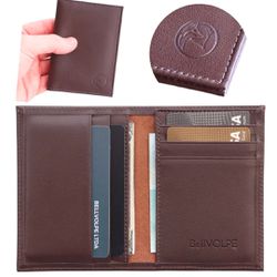 Carteira Masculina Slim Couro Legítimo Cor Marrom ... - BELLVOLPE