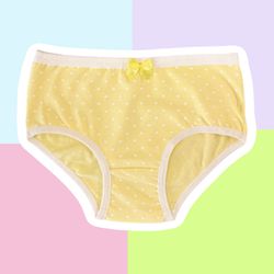 CALCINHA INFANTIL ESTAMPADA - POÁ AMARELO - 00483 - Bella Mini