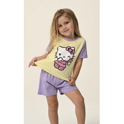 PIJAMA INFANTIL FEMININO - HELLO KITTY AMARELO - 0... - Bella Mini