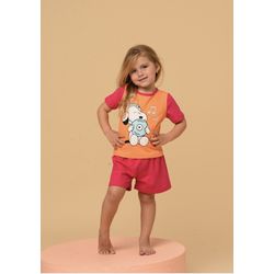 PIJAMA INFANTIL FEMININO - SNOOPY LARANJA - 720 - Bella Mini