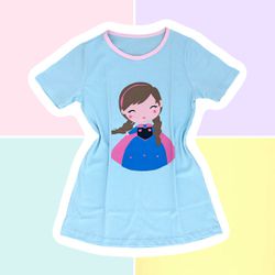 CAMISOLA INFANTIL - ANNA AZUL BEBÊ - 00516 - Bella Mini