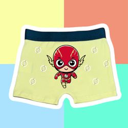 CUECA INFANTIL - FLASH AMARELO BEBÊ - 542 - Bella Mini