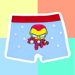 CUECA INFANTIL - HOMEM DE FERRO AZUL CLARO - 553 - Bella Mini