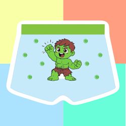 CUECA INFANTIL - HULK AZUL CLARO - 556 - Bella Mini