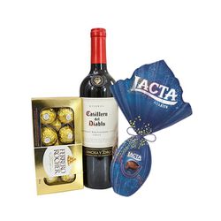 Kit Páscoa com Vinho - 3565637 - Bellas Cestas Online Salvador