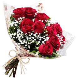 Buquê Tradicional com 12 Rosas Vermelhas - 9140133 - Bellas Cestas Online Salvador