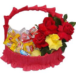 Cesta Especial Com Flores - 2520695 - Bellas Cestas Online Salvador