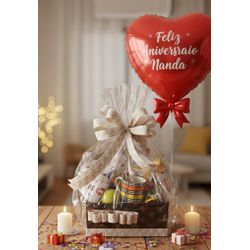 Cesta De Café Com Flores e Caneca - 4005 - Bellas Cestas Online Salvador