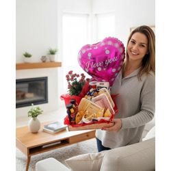 Cesta de Café da Manhã I Love You - 9935 - Bellas Cestas Online Salvador