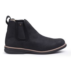Botina Chelsea Crazy Horse| Couro legítimo - Preto... - BELLBOOT