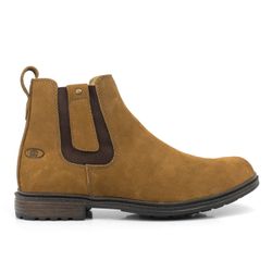 Botina Chelsea Nobuck | Couro legítimo - Osso - 15 - BELLBOOT