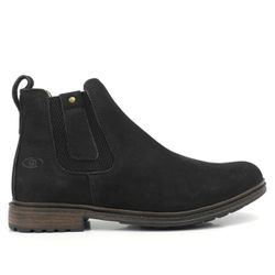 Botina Chelsea Nobuck | Couro legítimo - Preto - 1... - BELLBOOT