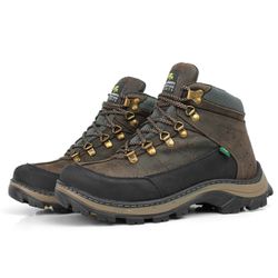 Bota Adventure Crazy | Couro legítimo - Café - 01 - BELLBOOT