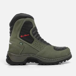 Bota Motociclista IRON 3000 Couro Legítimo -Grafit... - BELLBOOT