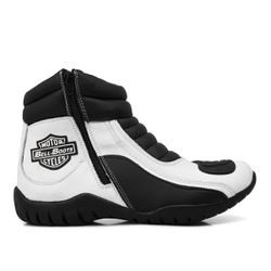 Bota Motociclista ESPID 3500 Couro Legítimo - Bran... - BELLBOOT