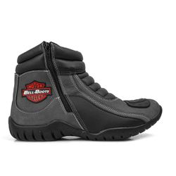 Bota Motociclista ESPID 3500 Couro Legítimo - Graf... - BELLBOOT