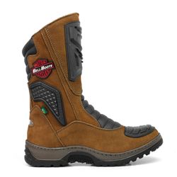 Bota Motociclista Strom 4000 Couro Legítimo-Carame... - BELLBOOT