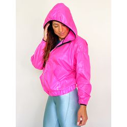 Jaqueta Corta Vento Capuz Pink - 60432666107 - Bellandi Fitness & Beach