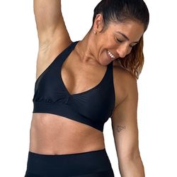Top Natação Slim Preto - 60400729120 - Bellandi Fitness & Beach