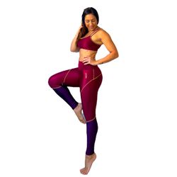 Legging Bellandi Nature 2 Carmim Gold - 6053342954 - Bellandi Fitness & Beach