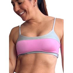 Top Bellandi Faixa Prata Rosa Bebe - 60504805535 - Bellandi Fitness & Beach