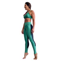 Legging Bellandi Nature 2 Sálvia Preto - 605334255... - Bellandi Fitness & Beach