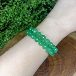 Pulseira de Cristal Quartzo Verde 8mm - BEM ME QUER ZEN