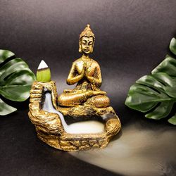 Incensário Cascata Buda Hindu Mini Orando - BEM ME QUER ZEN