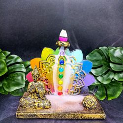 INCENSARIO 7 CHAKRAS BUDA + 5 Incenso de Cone de B... - BEM ME QUER ZEN