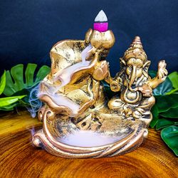 Incensário Cascata Flor Vertical Ganesha + 5 incen... - BEM ME QUER ZEN