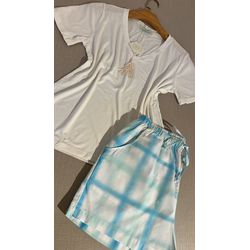 Basic curto | Aquarela Azul & Off - Be.My Luxury Handmade