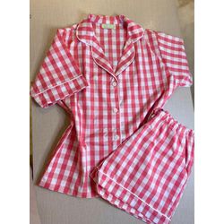 Curto Fem. | Xadrez Goiaba - Be.My Luxury Handmade