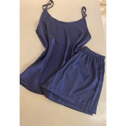 Short Doll Azul Marinho Sem Rendas - Be.My Luxury Handmade