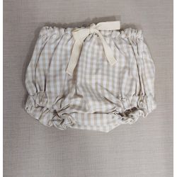 Tapa Fraldas Xadrez Bege e Branco - Be.My Luxury Handmade