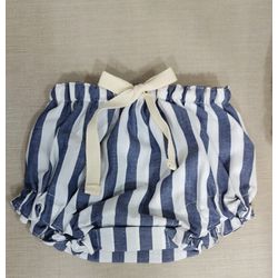 Tapa Fralda Listrado Azul Jeans - Be.My Luxury Handmade