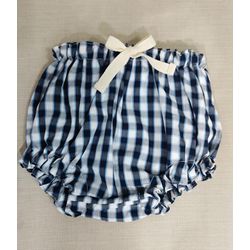Tapa Fraldas Xadrez Azul e Preto - Be.My Luxury Handmade