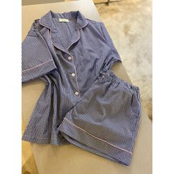 Conjunto Curto Tradicional Vichy Azul - Be.My Luxury Handmade